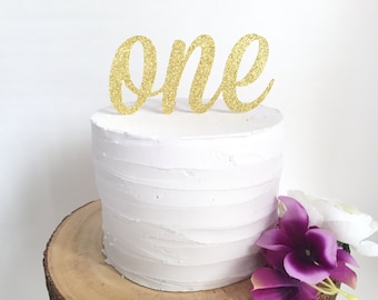 One Cake Topper l First Birthday Topper l First Birthday Cake Smash Topper l Gold First Birthday Cake Topper l Age Cake Topper
