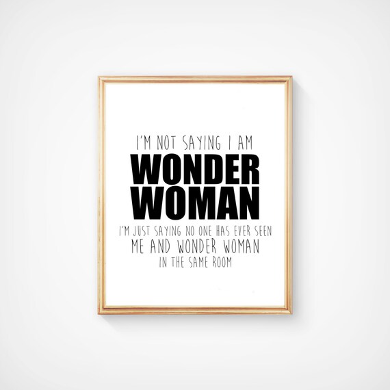 SALE Wonder Woman Instant Download Print Amusing