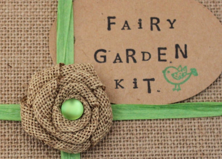 Green Fairy Garden Kit DIY fairy house kit fairy garden kit