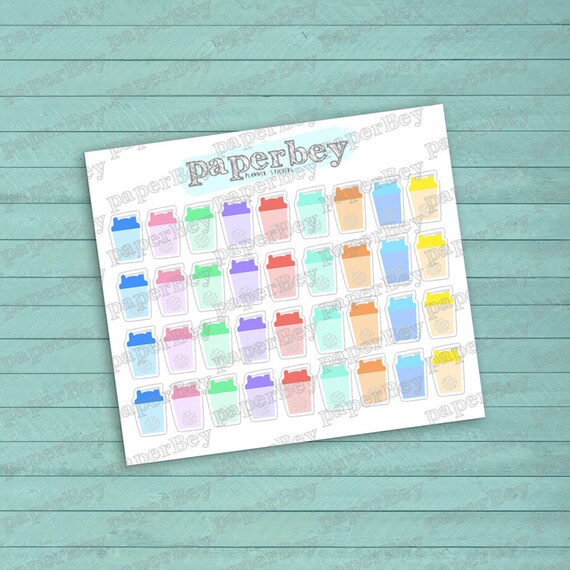 Protein Blender/Shaker Bottles Planning Stickers