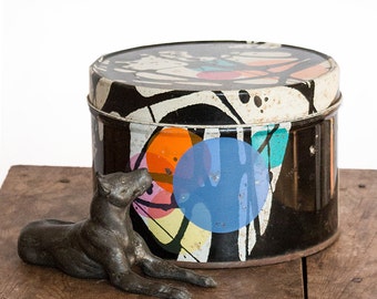 Retro Cookie Jar, Wild modernist 60's cookie tin