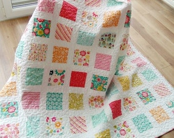 Custom quilt /Twin Quilt / Modern Quilt / Homemade Quilt / Patchwork Quilt / Wedding Quilt / Custom Wedding Quilt