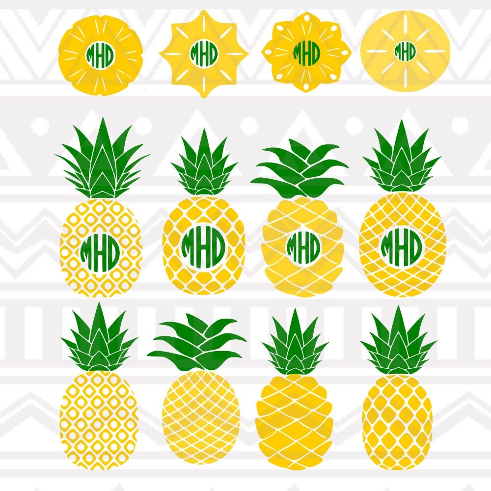 Download Pineapple monogram svg Designs SVG DXF EPS Summer svg by Dxfstore