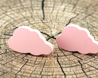 Kids Drawer Knobs, Kids Dresser Knobs, Kids Drawer Pulls, Dresser Drawer Handles, Pink cloud handles, Cloud nursery decor, Cloud decorations