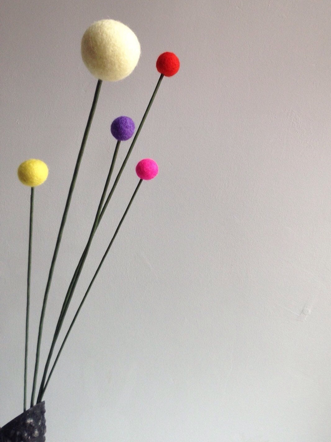 Felt Ball Flowers Felt Ball Bouquet Billy Balls Craspedia