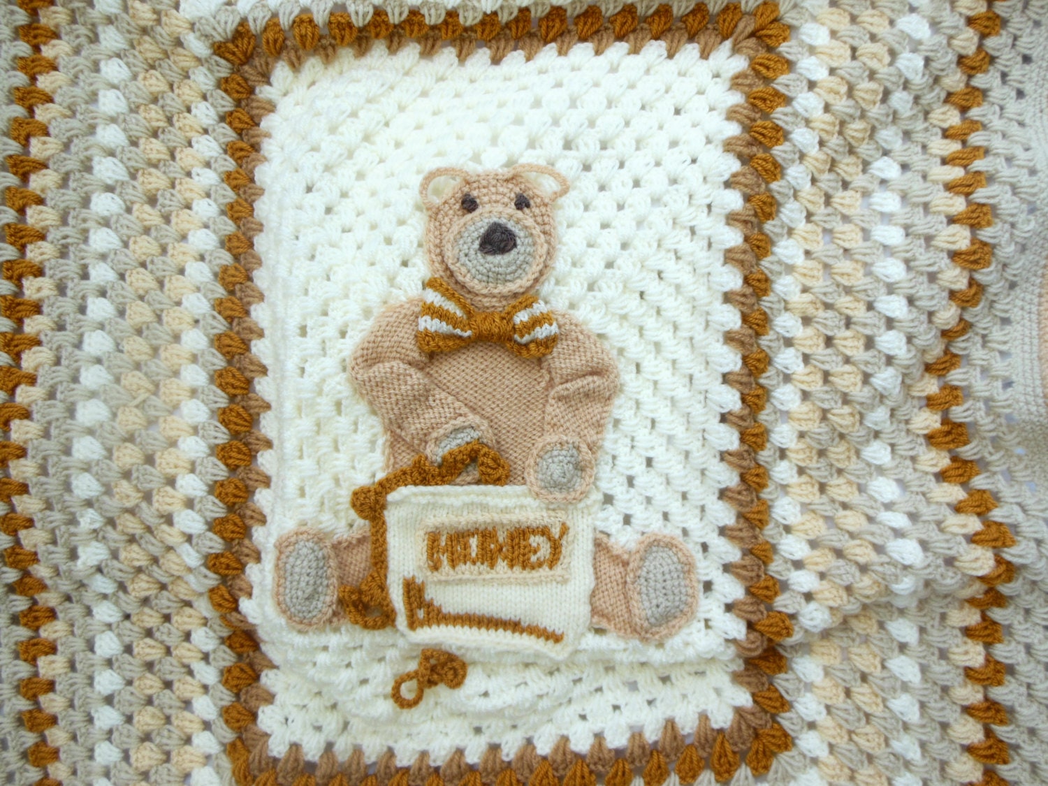 crochet teddybear blanket