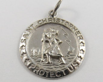St Christopher Sterling Silver Charm or Pendant.