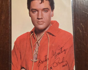 Authentic 1968 Easter Postcard - Elvis Presley