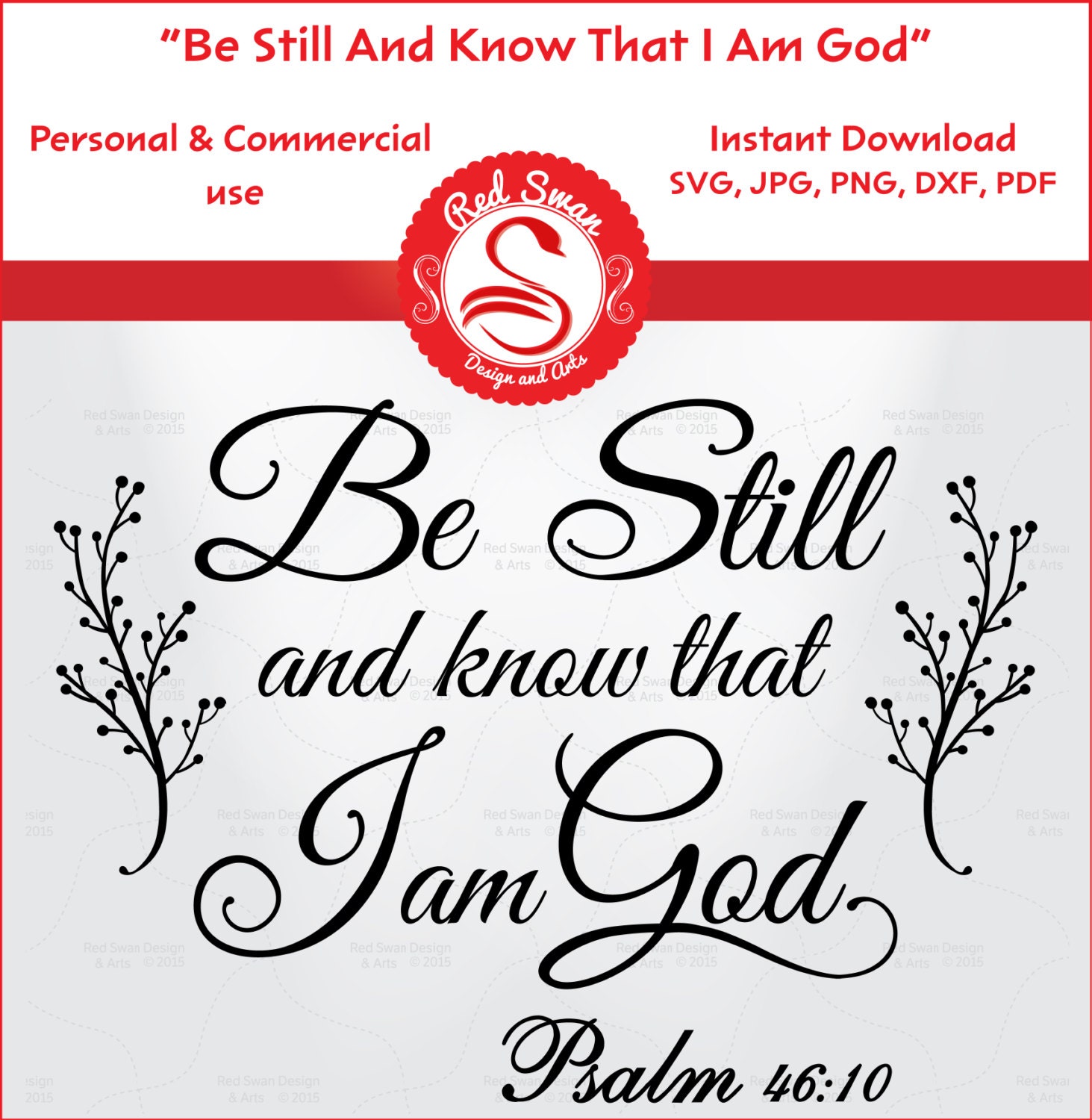 Download Be Still and know I Am God Quote Cutting File svg DXF
