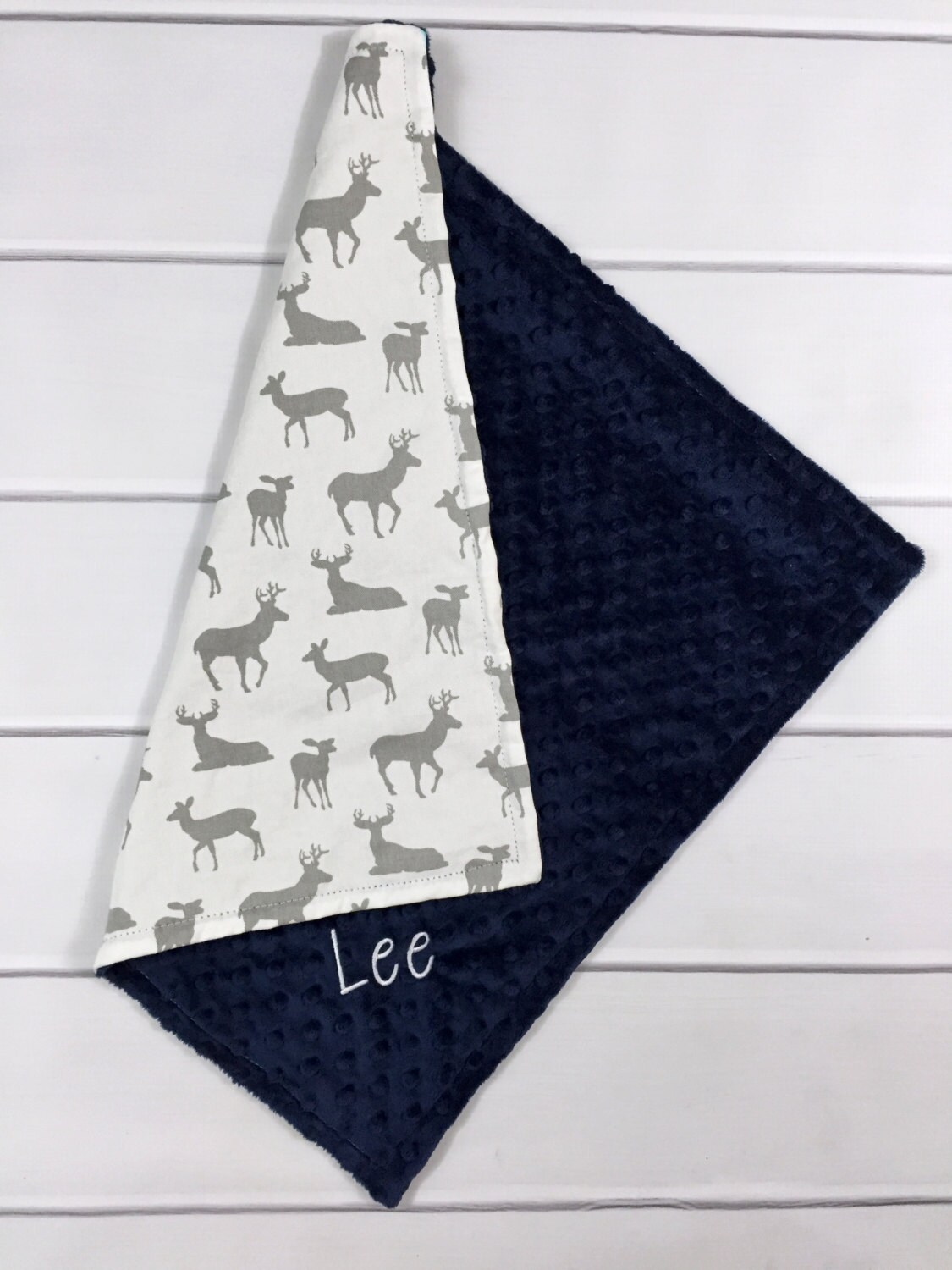 Personalized Baby Blanket Deer baby blanket by TheKraftyElf