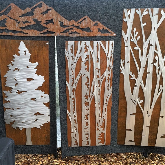Metal Wall Art Aspen Trees. Metal artwork by BearMountainMetalArt