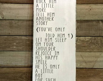 READ SHOP UPDATES Nursery Decor, Little Boy Sign, Hold Him A Little Longer Sign, Baby boy Nursery Decor, Baby Sign, Nursery Wall Art,