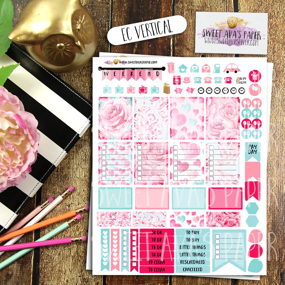 Planner Sticker Kit Weekly Sampler Kit Minty by SweetAvasPaper