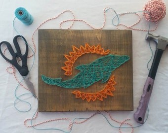 Miami Dolphins String Art Made to Order Home Decor