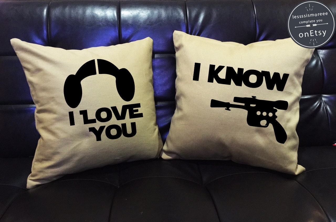 SALE I love you I know Star Wars Pillow Cover Setlove