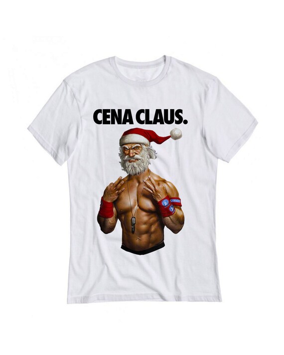 CENA CLAUS christmas shirt . John cena shirt . by AUGMENTCLOTHING