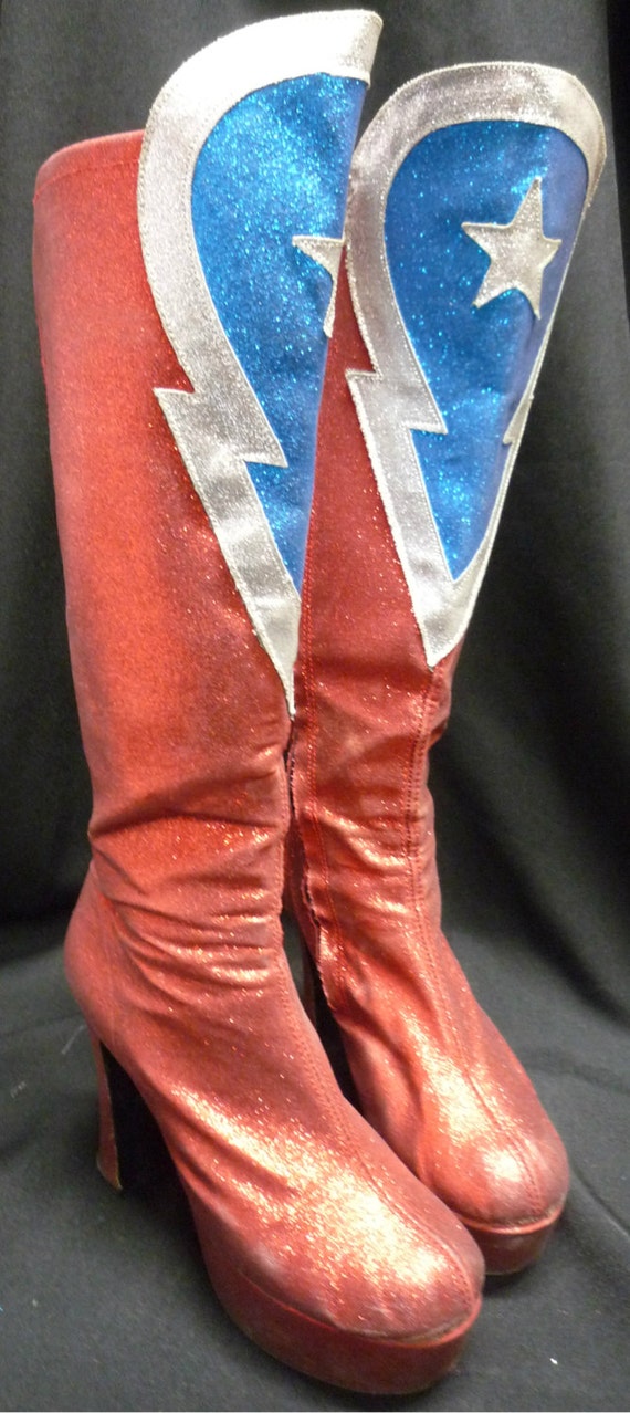 70's Wonder Woman Boots By Fantasyworldyork On Etsy