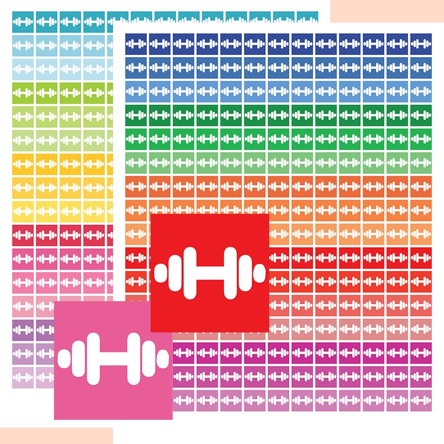 gym printable planner stickers workout printable stickers