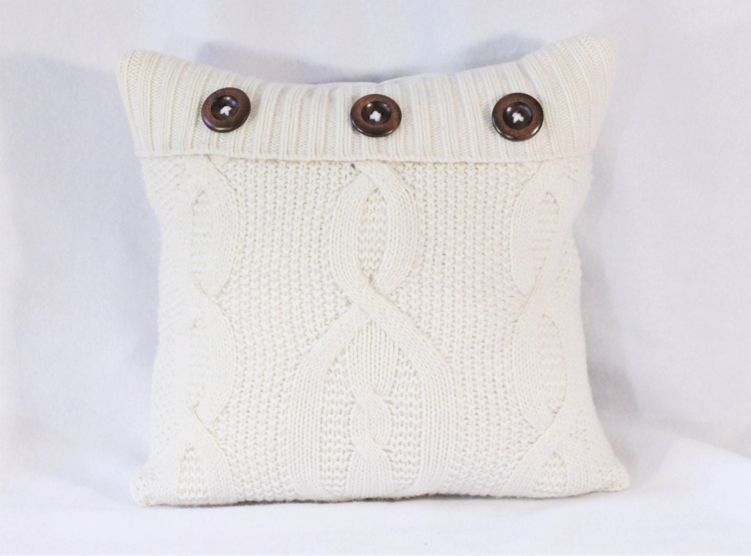 Cream Cable Knit Pillow Cover Cream Sweater Pillow Knit