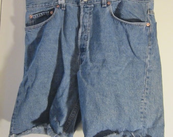 Vintage 501 Levi Button Fly Cut Off Shorts -Red Tag - Waist 38