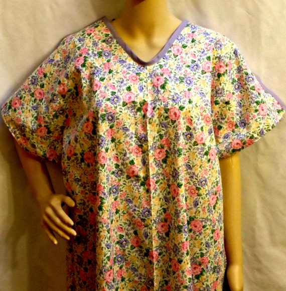 Cotton IV Hospital Gown for Bed bound Fits up to Plus Size