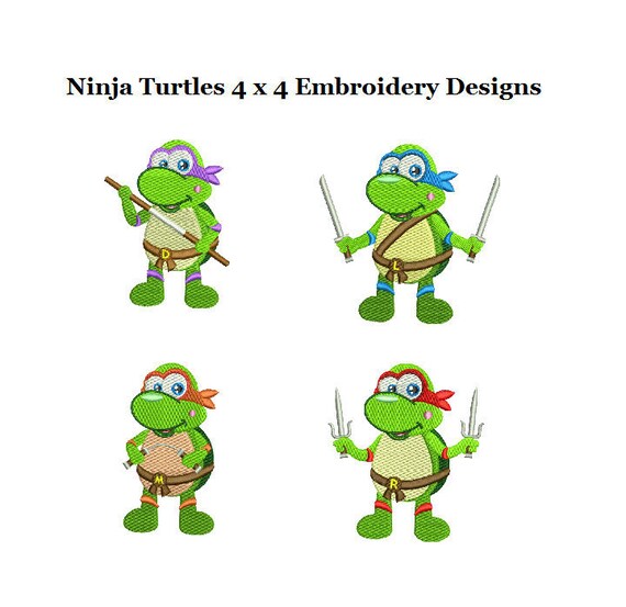 Ninja turtle embroidery pattern bundle ninja by stitchvalley Ninja turtle embroidery pattern bundle ninja by stitchvalley