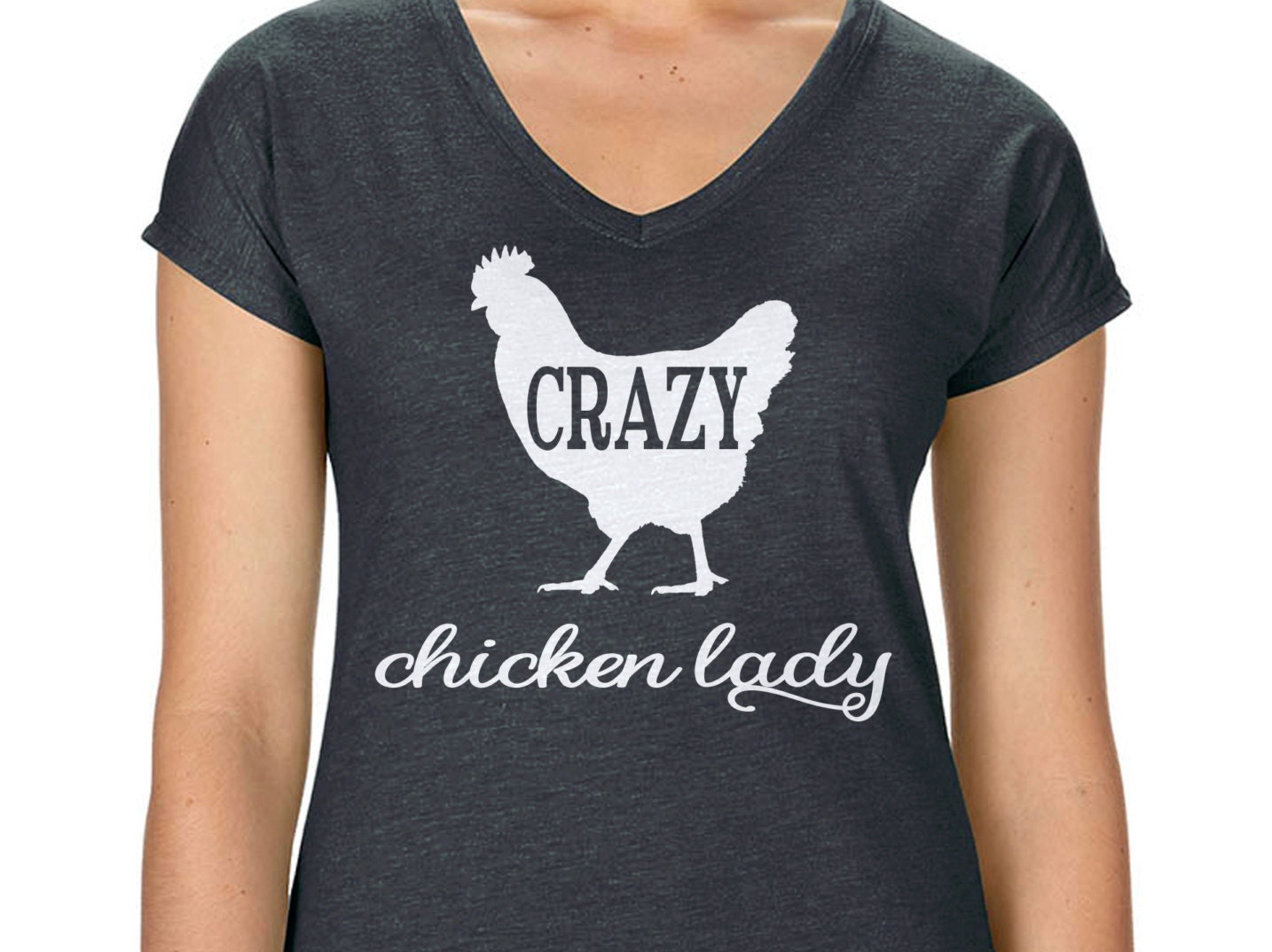 Crazy Chicken Lady Shirt Women's Short by LibertyIslandFarm