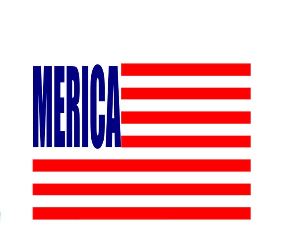 Download Merica Flag SVG Cut Files for Vinyl Cutters Screen Printing