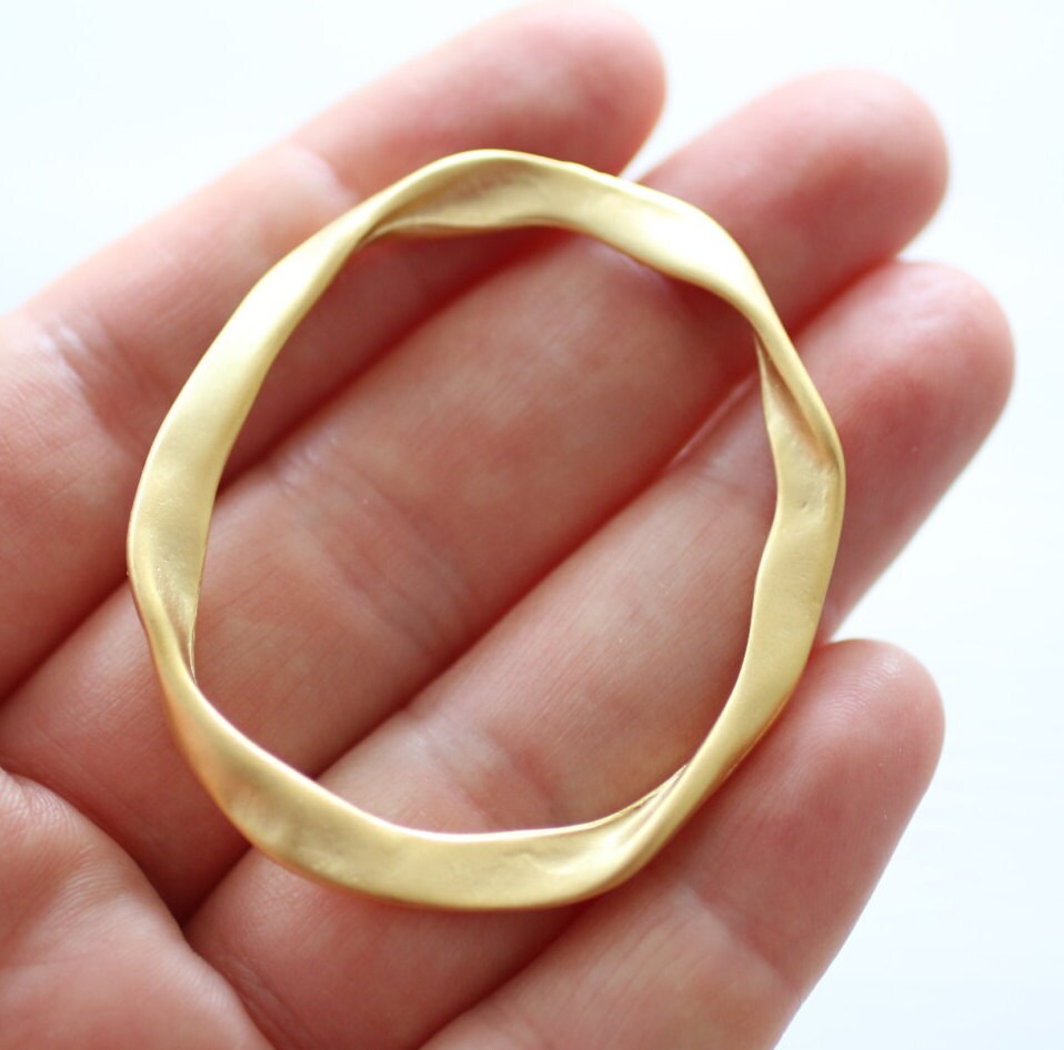 2pc matte gold connector rings ring connector jewelry rings