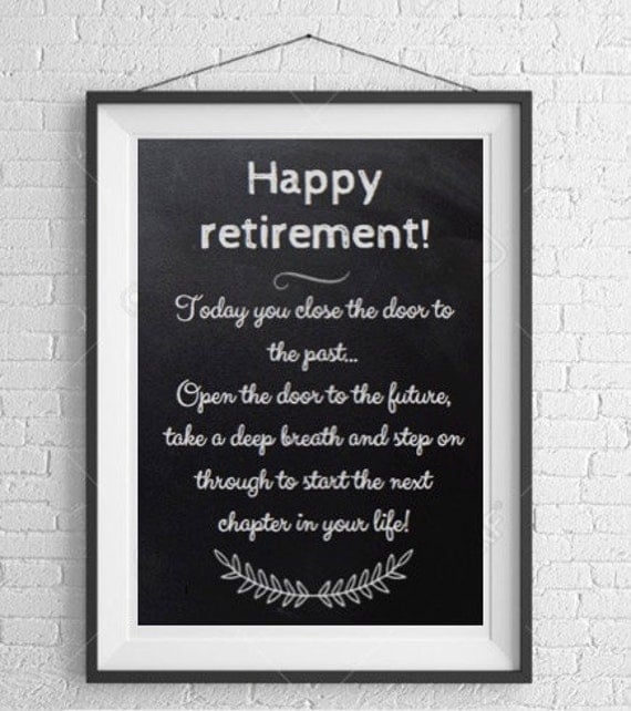 items similar to happy retirement printable gift poster digital