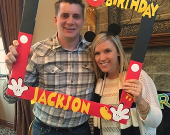 Custom Photo Frame - Mickey Mouse - Disney - PhotoBooth - Party - Birthday