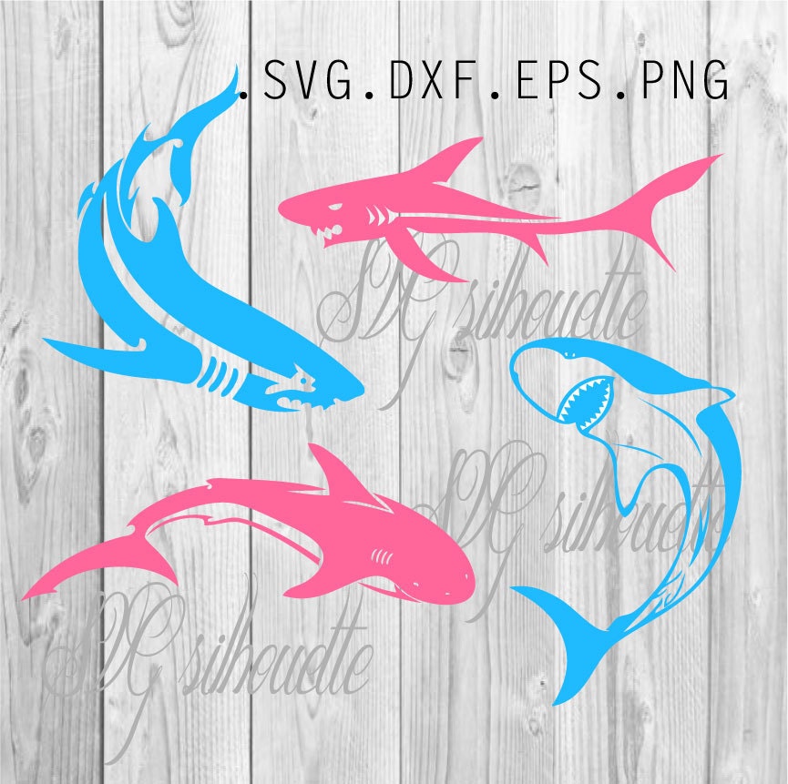Download Sharks SVG Cutting file Wall decal SVG Vector Clipart
