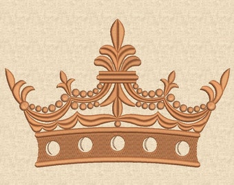 Crown Embroidery Design Machine Embroidery Design Victorian Crown Royal Crown Digital Pattern Instant download