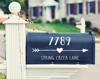 Mailbox Decal Personalized Address Sticker - Decal For Mailbox - 54 Color Options