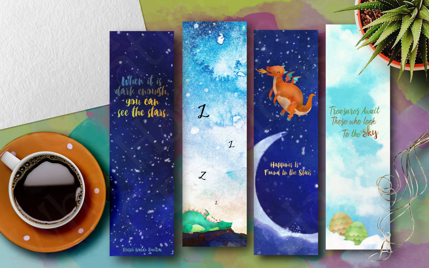 printable bookmarks dragon bookmarks digital file