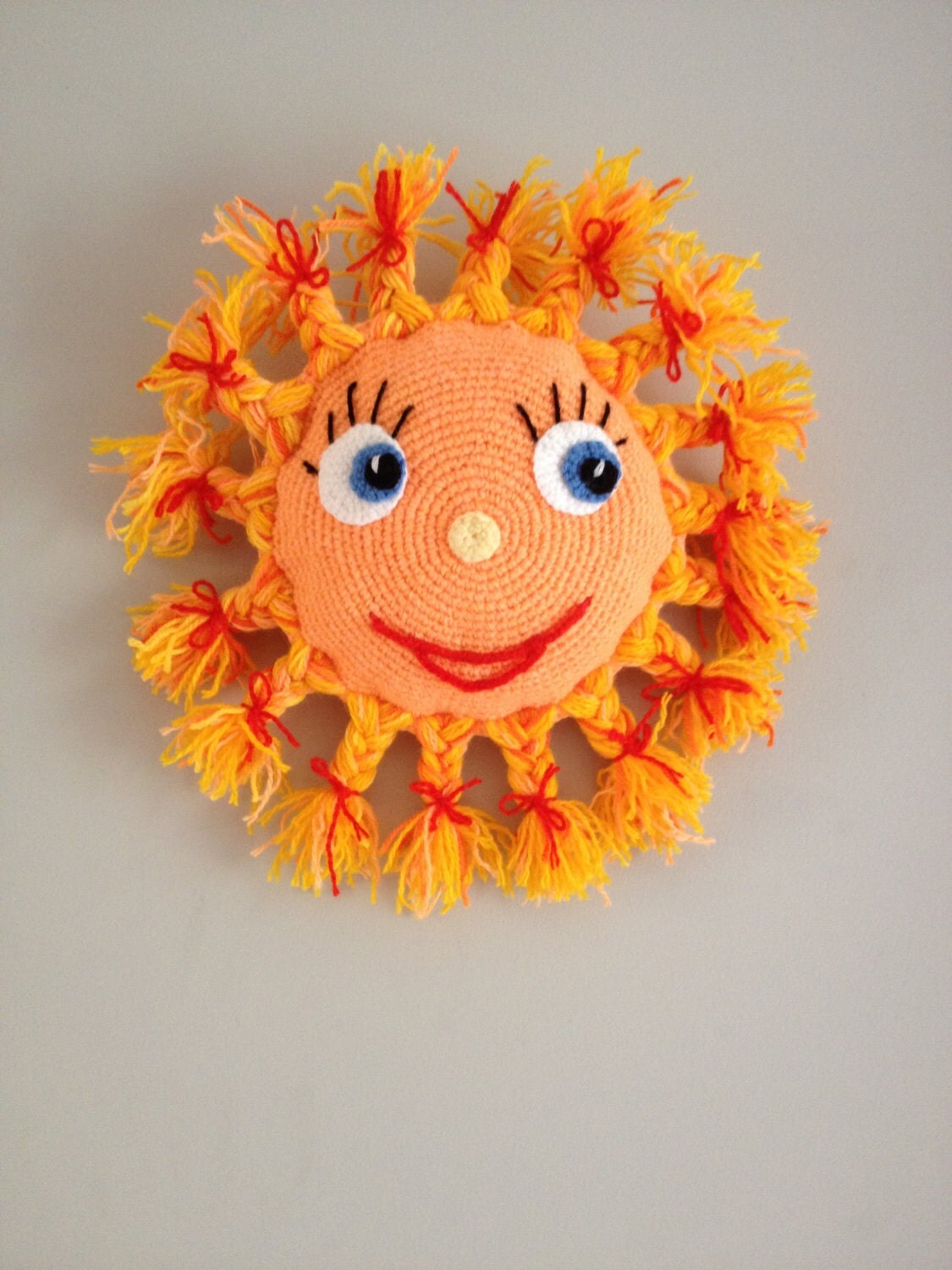 Crochet toy smile sun kids toy baby gift handmade gift