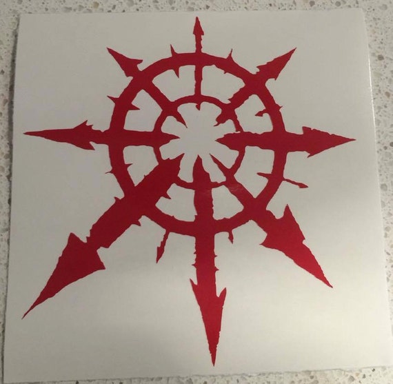 Warhammer 40K Chaos Star Decal/Sticker by AzulasStudio on Etsy