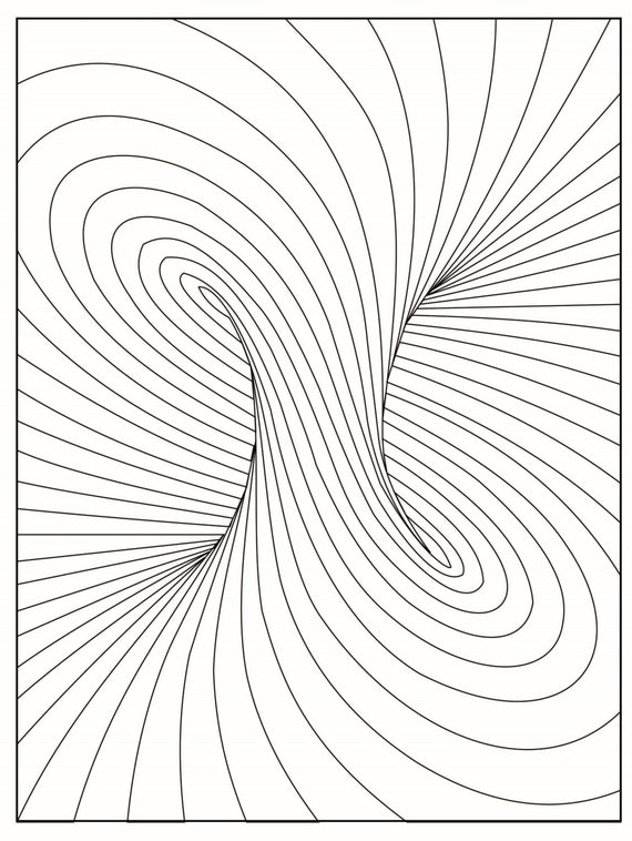 Items similar to Digital Optical Illusion 1 Coloring Page on Etsy