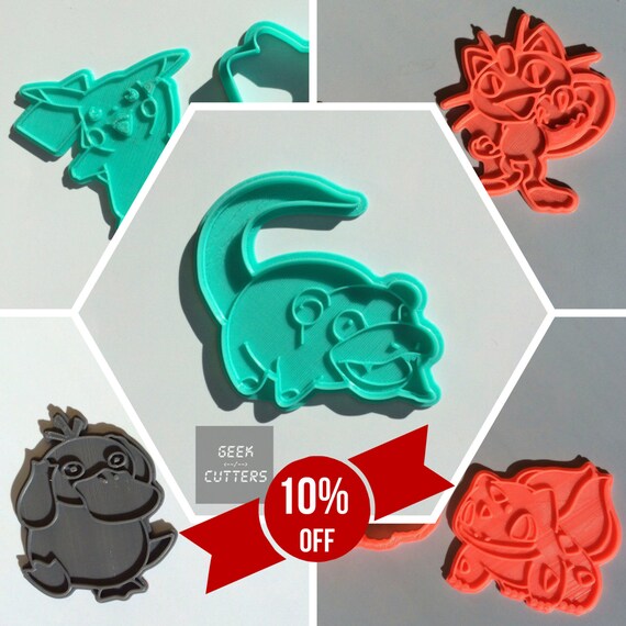 Pokemon Collection Set Cookie Cutter - *Dishwasher safe option* - 3D Printed