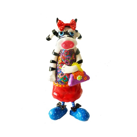 Cow decor Kitchen decor whimsical cow Cow sculpture by MIRAKRIS