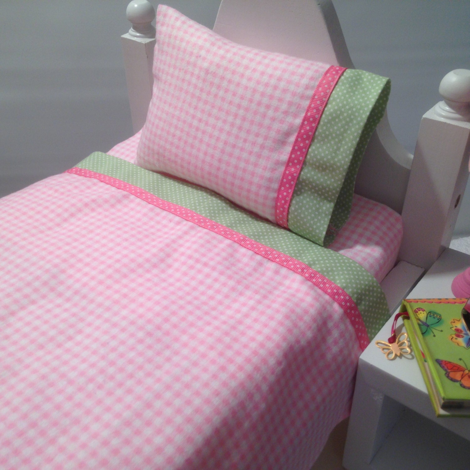 American Girl Doll Bedding 2 or 3pc Sheets / Linen Set by sashali