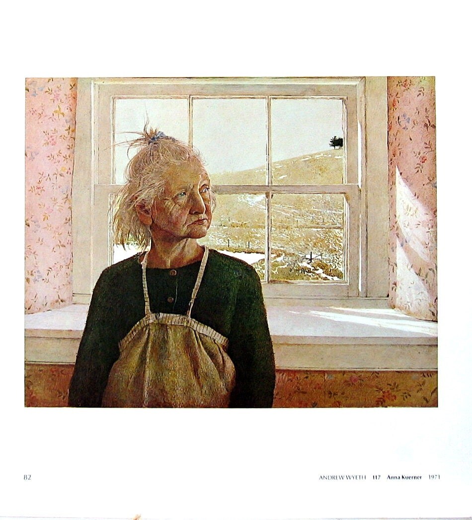 Anna Kuerner Chain Hoist by Andrew Wyeth 1971 Vintage Book