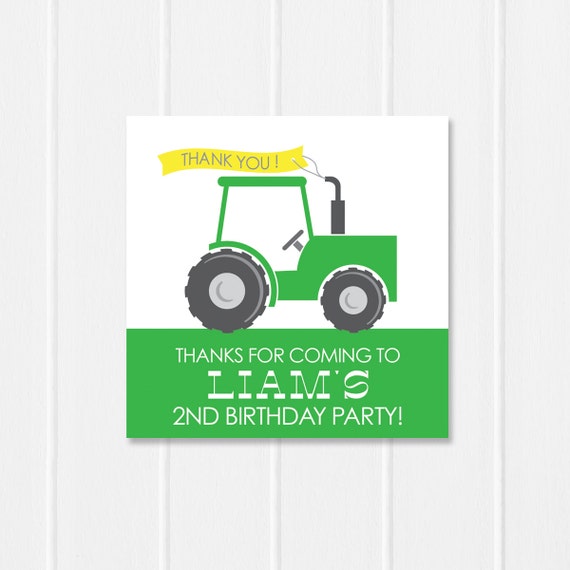 Tractor Farm Stickers or Gift Tags . Tractor Birthday Party . for Favors, Treat Bags and Envelope Seals Il_570xn