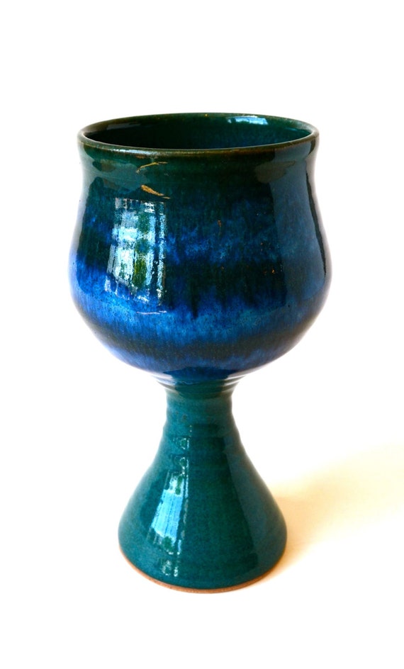 Wine Goblet Handmade Stoneware Pottery Clay Goblet Chalice