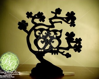 Owl Wedding Cake Topper, "Owl Love You Forever" Wedding Keepsake Topper, Owl Art, Mr & Mrs Owl *Original Design*