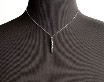 6th anniversary gift - steel necklace - blacksmith made - iron jewelry- anniversary gift for wife - handmade steel pendant - stainless steel