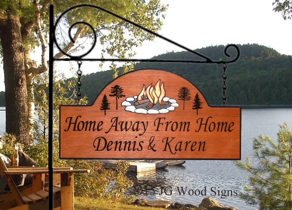 RV Camping Sign Custom Wood Sign Includes Sign Holder