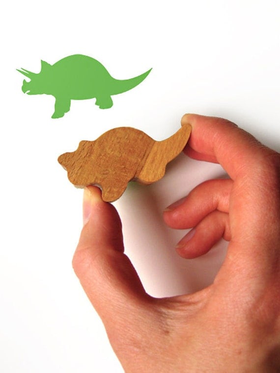 Dinosaur Rubber Stamp, Dino Wooden Ink Stamp