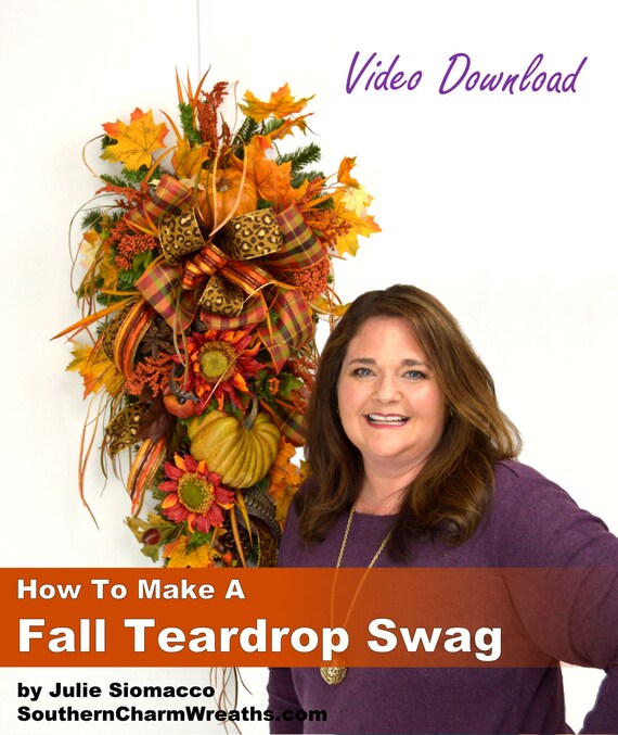video how to make a fall teardrop swag wreath full length video how to make a fall teardrop swag wreath full length