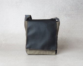 Mens Canvas Bag, mens crossbody bag, waxed canvas bag, small canvas bag, shoulder bag, small shoulder bag, fathers day gift